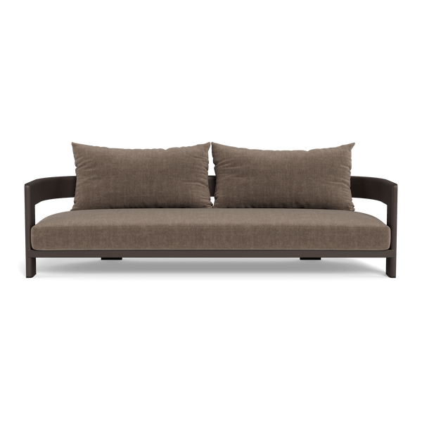 VICTORIA ALUMINUM 3 Seat Sofa | Aluminum Bronze, Altona Mink,