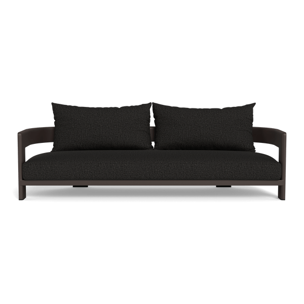 VICTORIA ALUMINUM 3 Seat Sofa | Aluminum Bronze, Copacabana Midnight,
