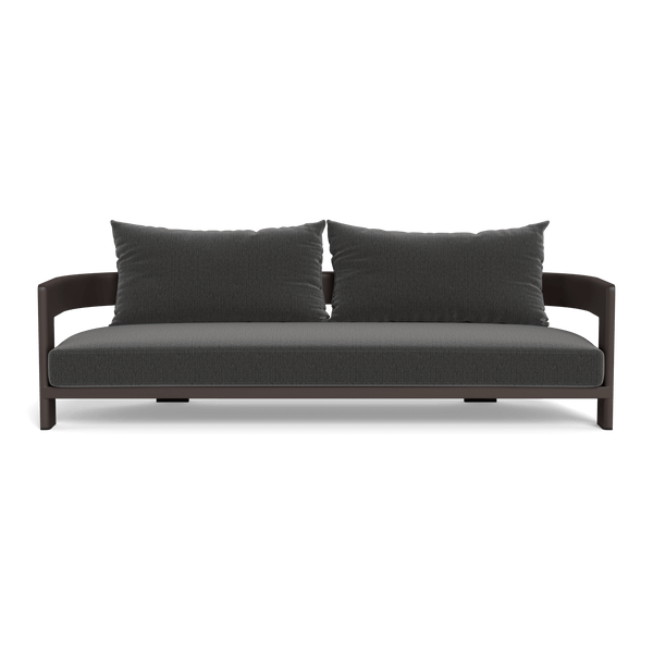 VICTORIA ALUMINUM 3 Seat Sofa | Aluminum Bronze, Marley Boulder,