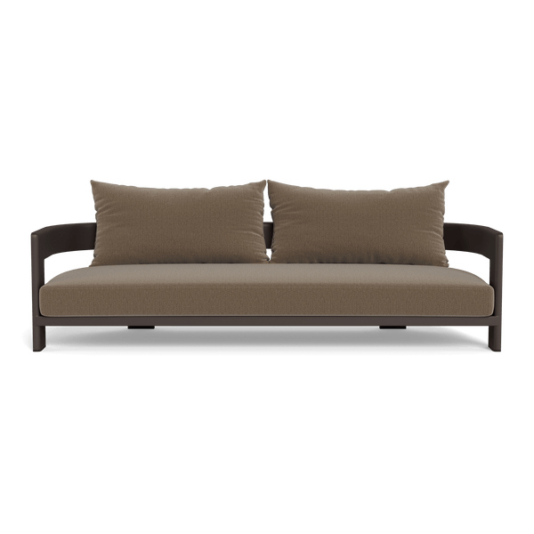VICTORIA ALUMINUM 3 Seat Sofa | Aluminum Bronze, Marley Mink,