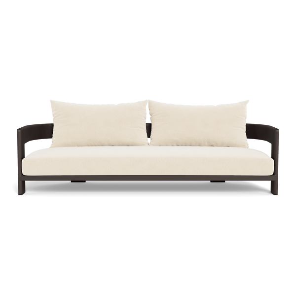 VICTORIA ALUMINUM 3 Seat Sofa | Aluminum Bronze, Marley Parchment,