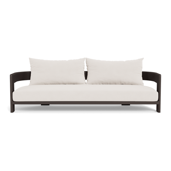 VICTORIA ALUMINUM 3 Seat Sofa | Aluminum Bronze, Marley Snow,