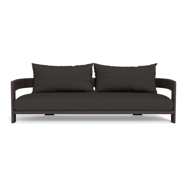 VICTORIA ALUMINUM 3 Seat Sofa | Aluminum Bronze, Monterey Charcoal,