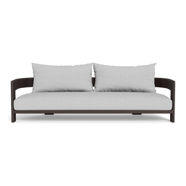 VICTORIA ALUMINUM 3 Seat Sofa | Aluminum Bronze, Monterey Silver,