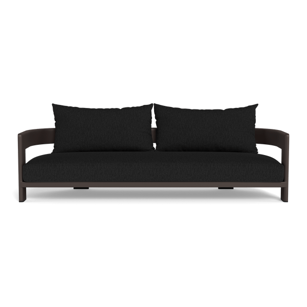 VICTORIA ALUMINUM 3 Seat Sofa | Aluminum Bronze, Pebble Charcoal,