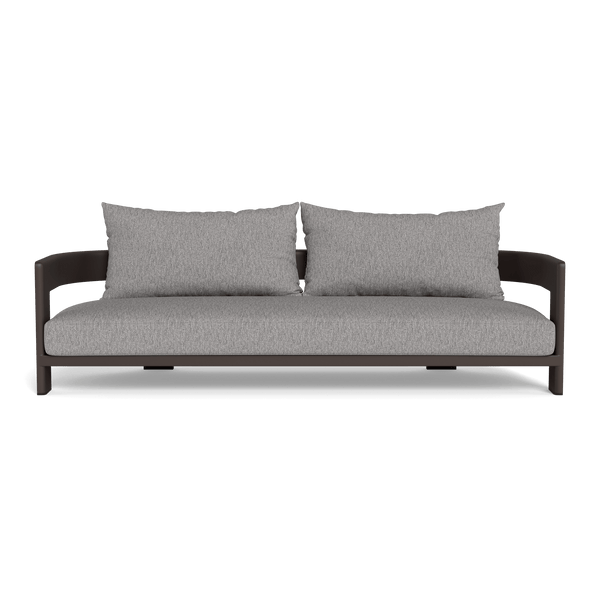 VICTORIA ALUMINUM 3 Seat Sofa | Aluminum Bronze, Pebble Fog,