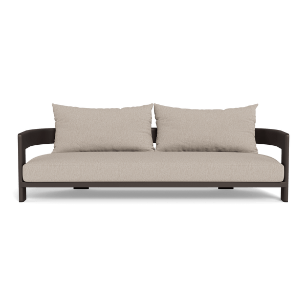 VICTORIA ALUMINUM 3 Seat Sofa | Aluminum Bronze, Pebble Sand,