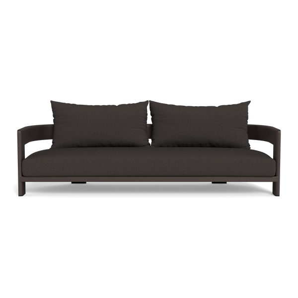 VICTORIA ALUMINUM 3 Seat Sofa | Aluminum Bronze, Stirling Flint,
