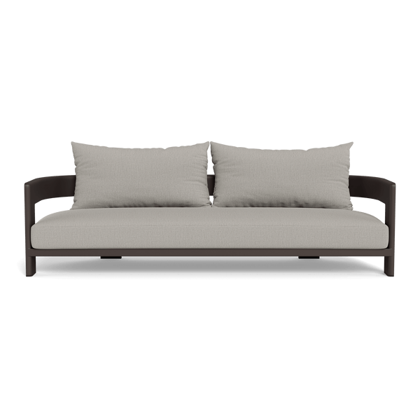 VICTORIA ALUMINUM 3 Seat Sofa | Aluminum Bronze, Stirling Fog,