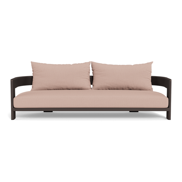 VICTORIA ALUMINUM 3 Seat Sofa | Aluminum Bronze, Stirling Powder,