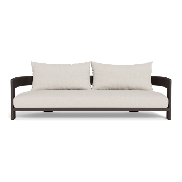 VICTORIA ALUMINUM 3 Seat Sofa | Aluminum Bronze, Stirling Sanddollar,