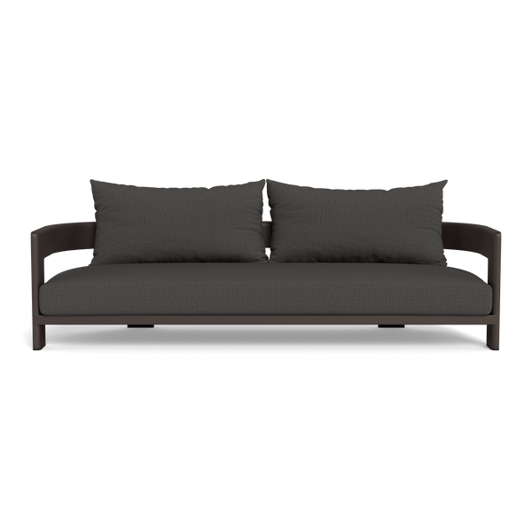 VICTORIA ALUMINUM 3 Seat Sofa | Aluminum Bronze, Stirling Shadow,