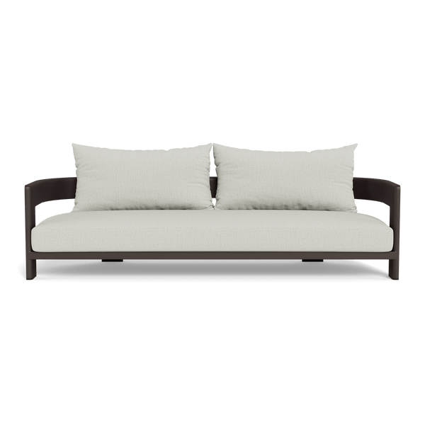 VICTORIA ALUMINUM 3 Seat Sofa | Aluminum Bronze, Stirling Smoke,