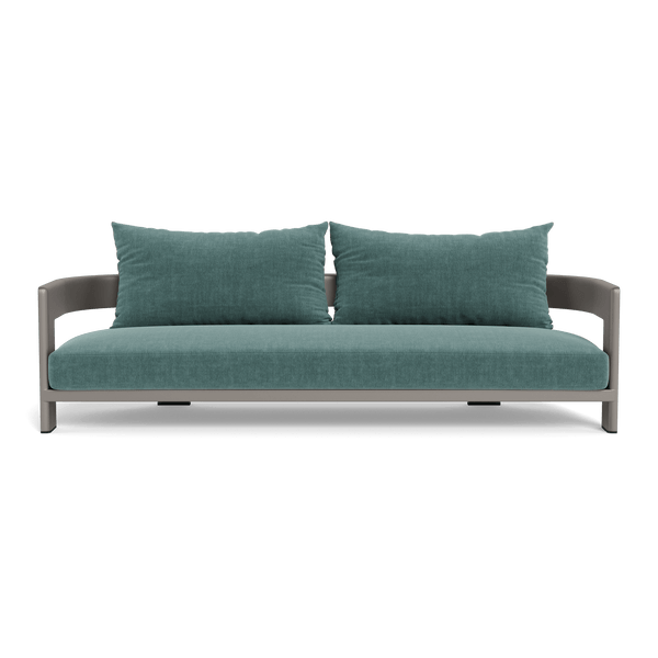 VICTORIA ALUMINUM 3 Seat Sofa | Aluminum Taupe, Altona Dew,
