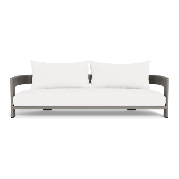VICTORIA ALUMINUM 3 Seat Sofa | Aluminum Taupe, Pebble White,