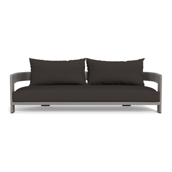 VICTORIA ALUMINUM 3 Seat Sofa | Aluminum Taupe, Stirling Flint,