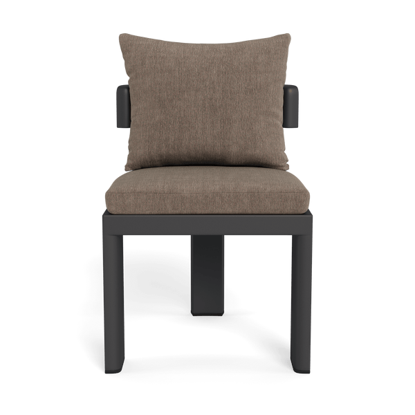 VICTORIA ALUMINUM Armless Dining Chair | Aluminum Asteroid, Altona Mink,