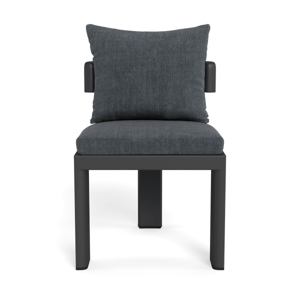 VICTORIA ALUMINUM Armless Dining Chair | Aluminum Asteroid, Altona Slate,