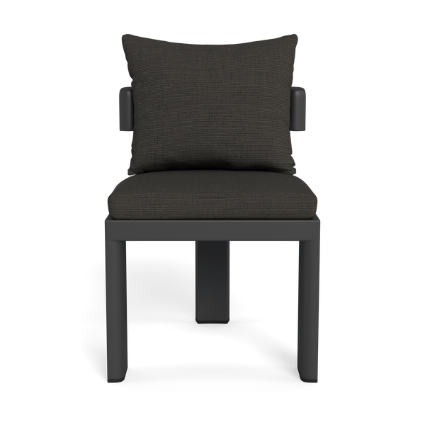 VICTORIA ALUMINUM Armless Dining Chair | Aluminum Asteroid, Monterey Charcoal,