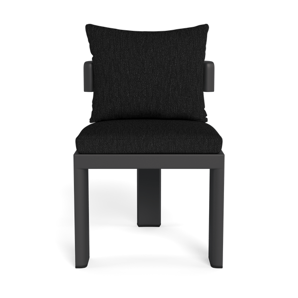 VICTORIA ALUMINUM Armless Dining Chair | Aluminum Asteroid, Pebble Charcoal,