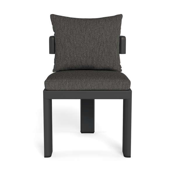 VICTORIA ALUMINUM Armless Dining Chair | Aluminum Asteroid, Pebble Smoke,