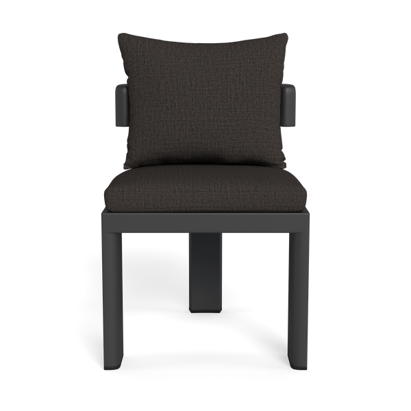 VICTORIA ALUMINUM Armless Dining Chair | Aluminum Asteroid, Stirling Flint,