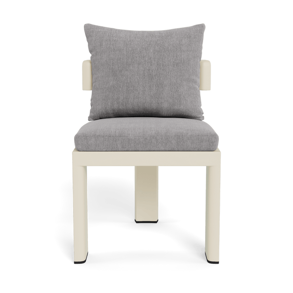 VICTORIA ALUMINUM Armless Dining Chair | Aluminum Bone, Altona Dove,