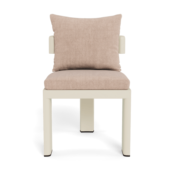 VICTORIA ALUMINUM Armless Dining Chair | Aluminum Bone, Altona Sand,