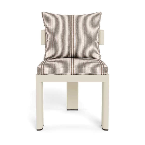 VICTORIA ALUMINUM Armless Dining Chair | Aluminum Bone, Bateau Cocoon,