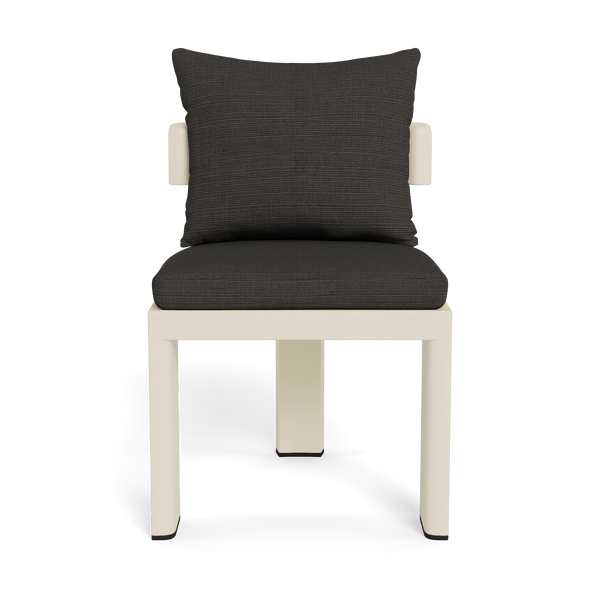 VICTORIA ALUMINUM Armless Dining Chair | Aluminum Bone, Monterey Charcoal,