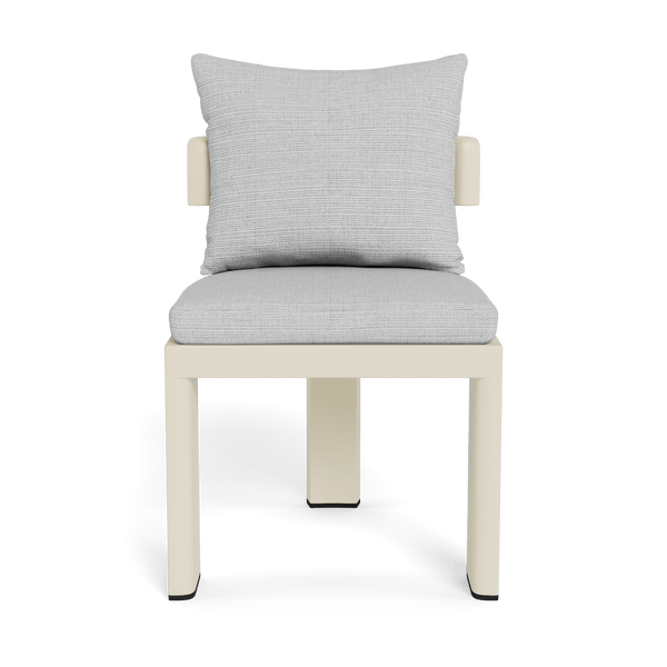 VICTORIA ALUMINUM Armless Dining Chair | Aluminum Bone, Monterey Silver,