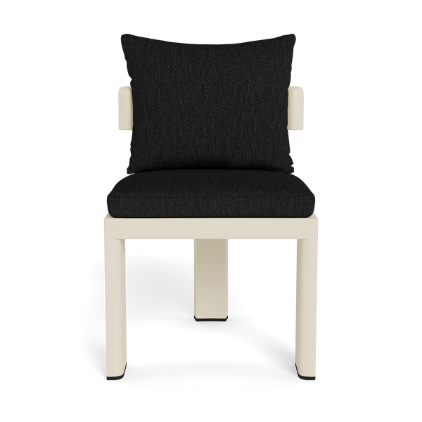 VICTORIA ALUMINUM Armless Dining Chair | Aluminum Bone, Pebble Charcoal,