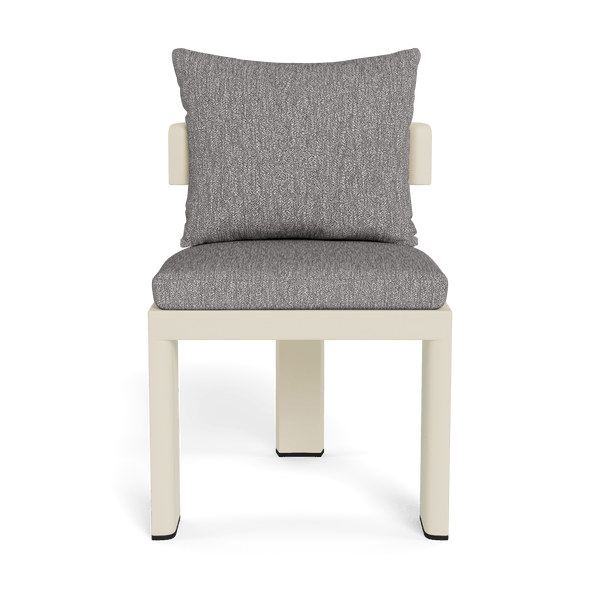 VICTORIA ALUMINUM Armless Dining Chair | Aluminum Bone, Pebble Fog,