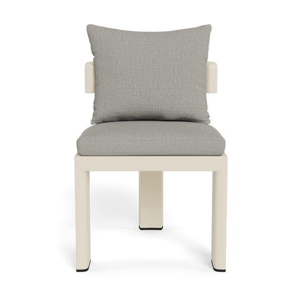 VICTORIA ALUMINUM Armless Dining Chair | Aluminum Bone, Stirling Fog,