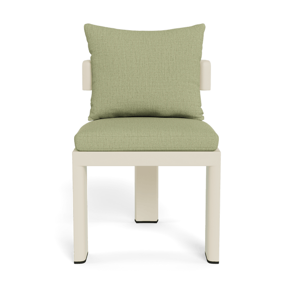 VICTORIA ALUMINUM Armless Dining Chair | Aluminum Bone, Stirling Sage,