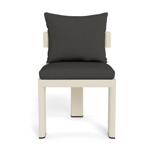 VICTORIA ALUMINUM Armless Dining Chair | Aluminum Bone, Stirling Shadow,