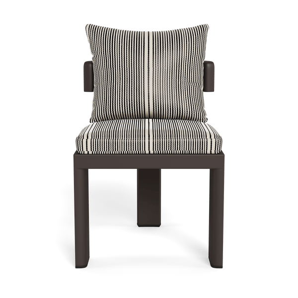 VICTORIA ALUMINUM Armless Dining Chair | Aluminum Bronze, Bateau Classic,