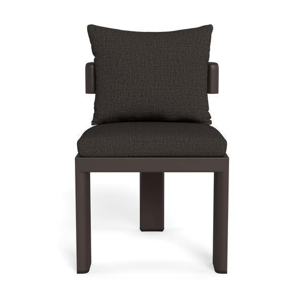 VICTORIA ALUMINUM Armless Dining Chair | Aluminum Bronze, Stirling Flint,