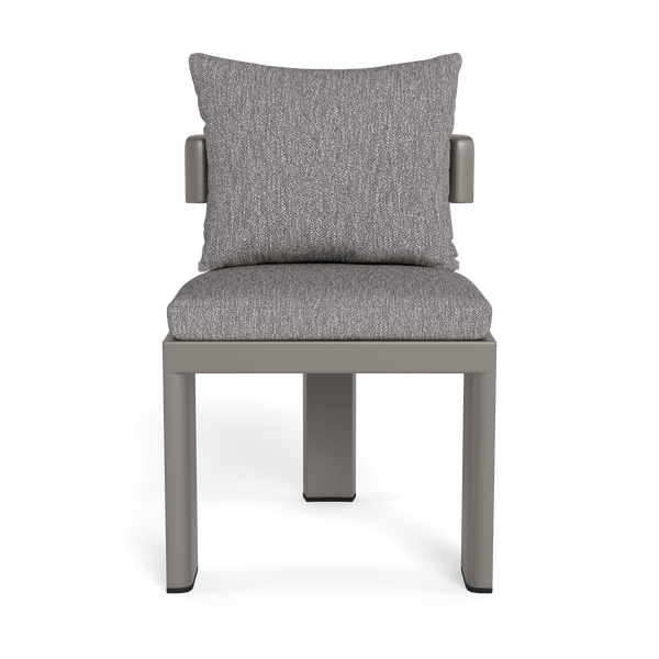 VICTORIA ALUMINUM Armless Dining Chair | Aluminum Taupe, Pebble Fog,