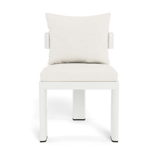 VICTORIA ALUMINUM Armless Dining Chair | Aluminum White, Altona Snow,