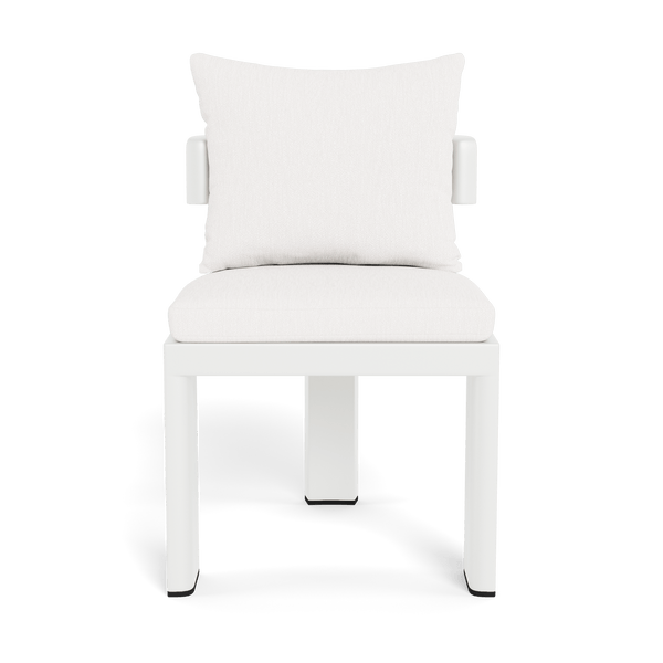 VICTORIA ALUMINUM Armless Dining Chair | Aluminum White, Pebble White,