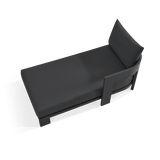 Victoria Aluminum Chaise Right | Aluminum Asteroid, Panama Grafito,