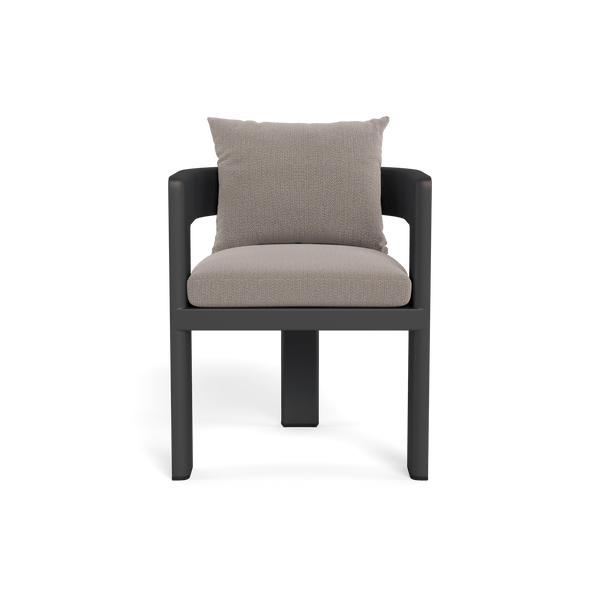 VICTORIA ALUMINUM Dining Chair | Aluminum Asteroid, Marley Chinchilla,