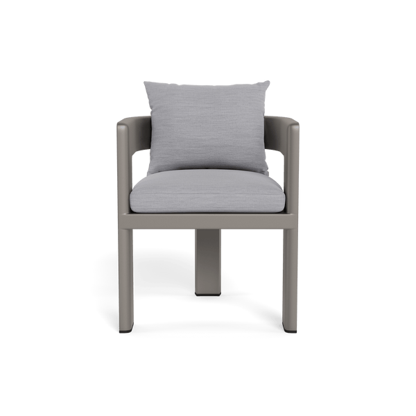 VICTORIA ALUMINUM Dining Chair | Aluminum Taupe, Pebble Cloud,