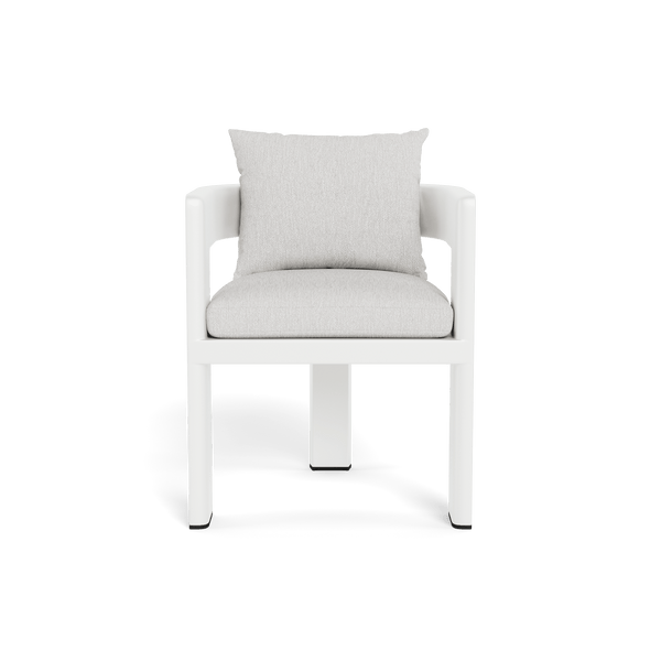 VICTORIA ALUMINUM Dining Chair | Aluminum White, Pebble Cloud,