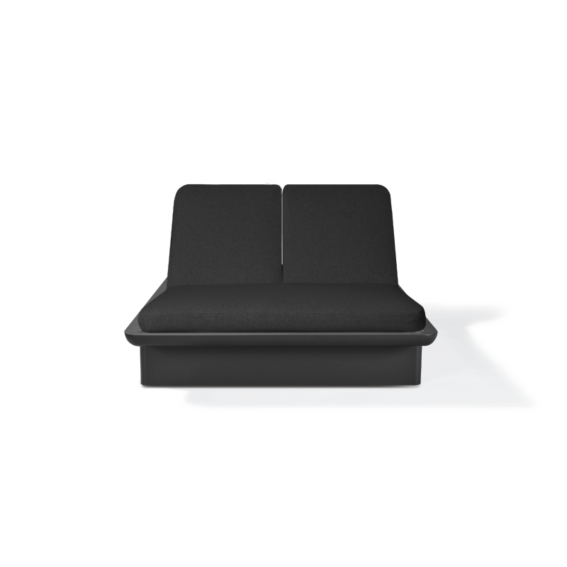 Victoria Aluminum Double Sun Lounge | Aluminum Asteroid, Panama Grafito, Batyline Silver