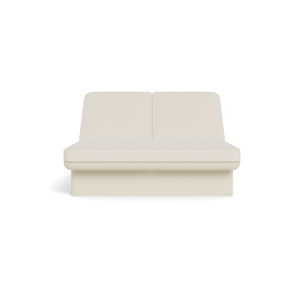Victoria Aluminum Double Sun Lounge | Aluminum Bone, Siesta Ivory, Batyline White