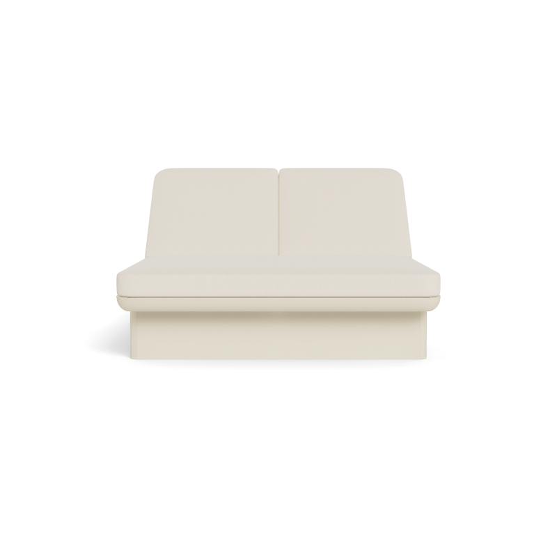 Victoria Aluminum Double Sun Lounge | Aluminum Bone, Siesta Ivory, Batyline White