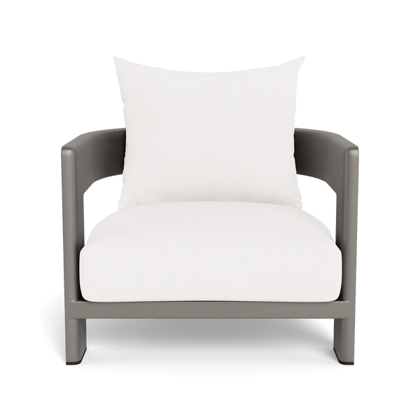 VICTORIA ALUMINUM Lounge Chair | Aluminum Taupe, Pebble White,