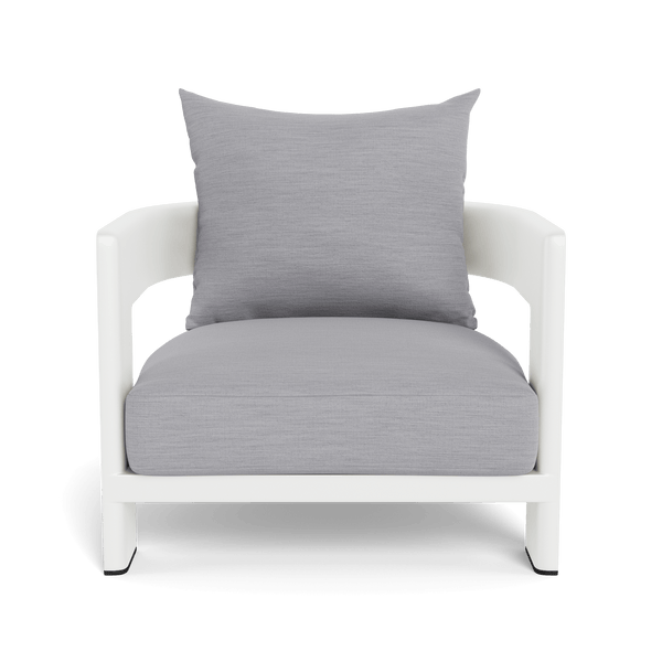 VICTORIA ALUMINUM Lounge Chair | Aluminum White, Pebble Cloud,